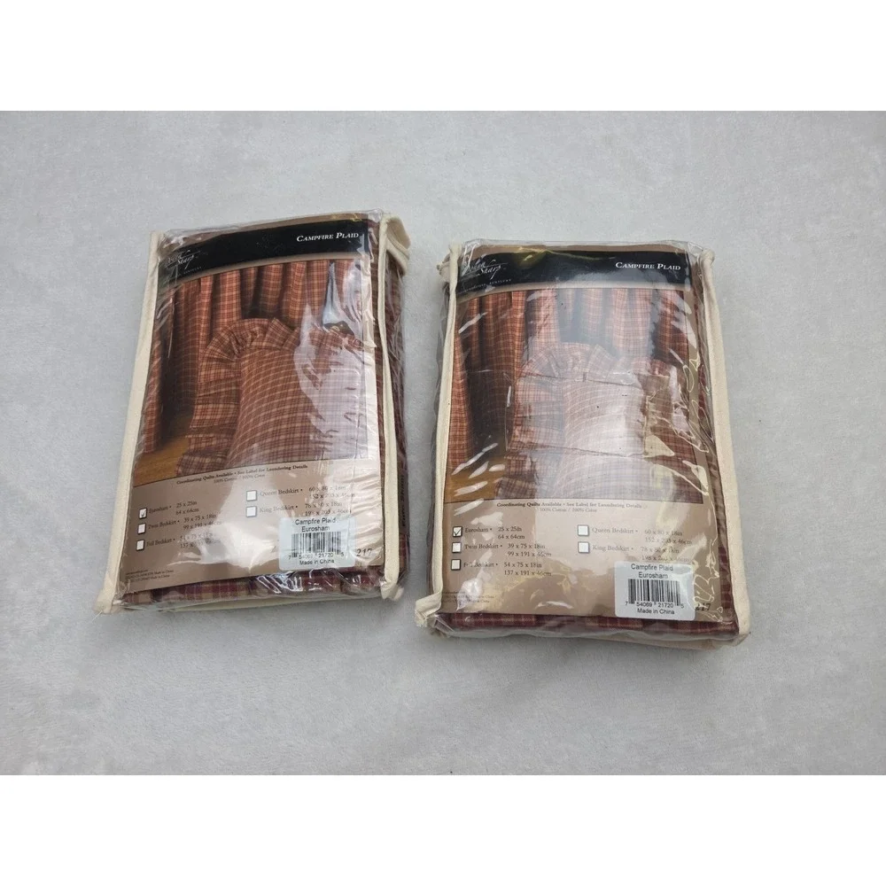 2 NEW Donna Sharp CAMPFIRE PLAID 25